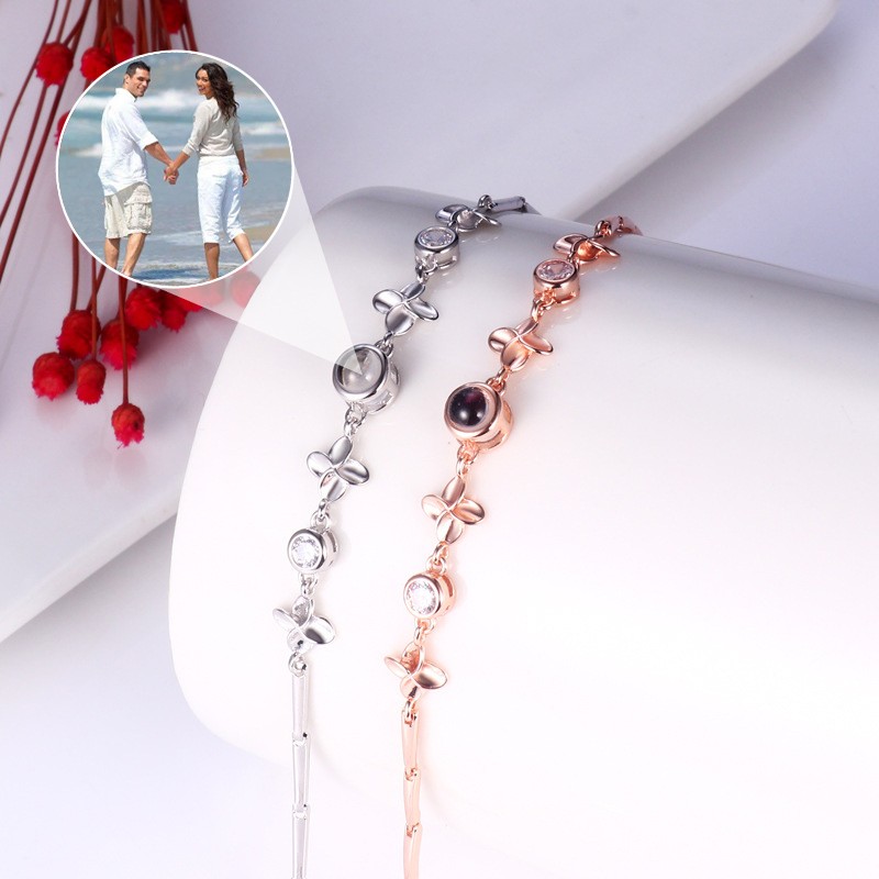  Pulsera de proyeccion de fotos conmemorativa personalizada, regalo para pareja, aniversario de boda, cumplea?os