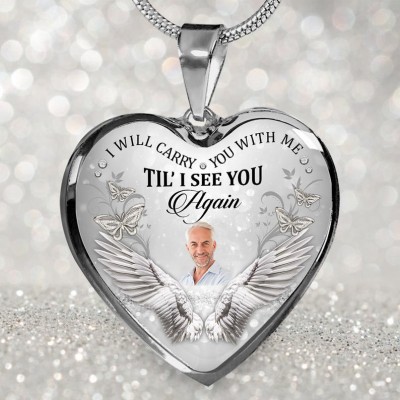 Collar conmemorativo personalizado Te llevaré conmigo