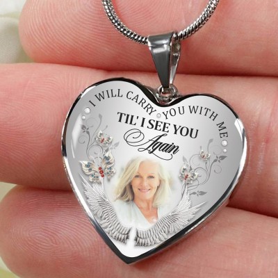 Collar conmemorativo personalizado Te llevaré conmigo