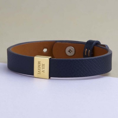 Pulsera de cuero personalizada con grabado