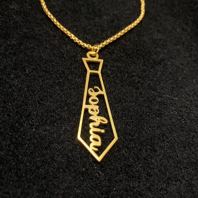 Regalo del día del padre Collar personalizado con colgante en forma de corbata para papá y abuelo