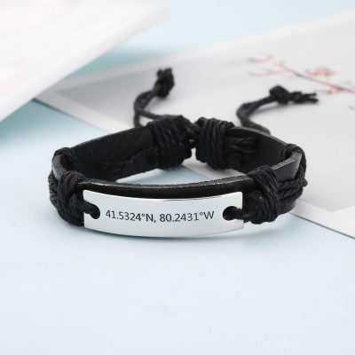 Pulsera de Piel Personalizada con Grabado