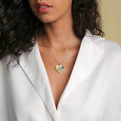 Collar personalizado con foto de historia de amor
