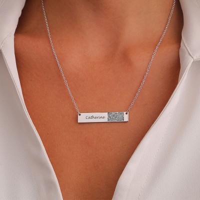 Personalizar collar con barra de huellas dactilares