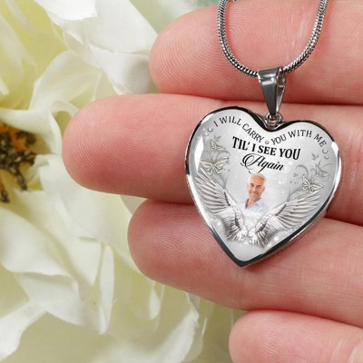 Collar conmemorativo personalizado Te llevaré conmigo