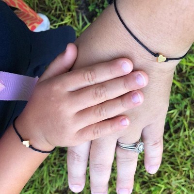 Primer día de preescolar Pulsera Pulseras a juego Pulseras de corazón