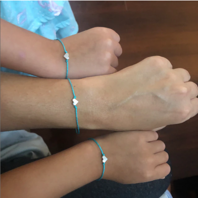 Primer día de segundo grado Pulseras Pulseras a juego Pulseras de corazón