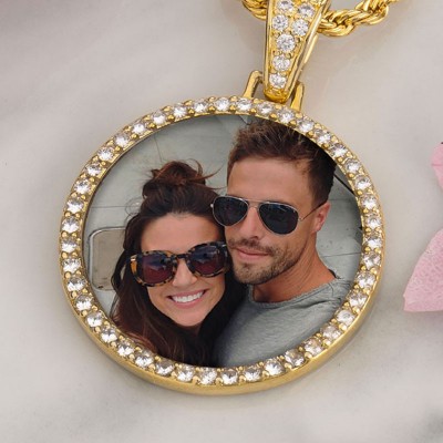 Medallones de fotos personalizados, collar con memoria, regalo para marido y novio, regalo del Dia de San Valentin para ella
