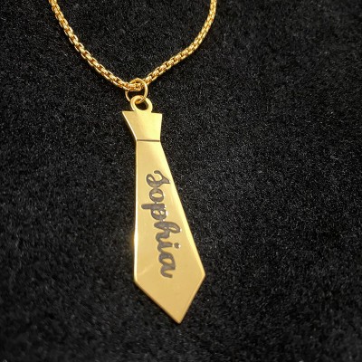 Regalo del día del padre Collar personalizado con colgante en forma de corbata para papá y abuelo