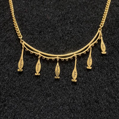 Collar con colgante de cebo de pesca personalizado para regalo del día del padre con grabado de 1 a 20 nombres